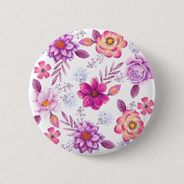 Violet rose 2 inch round button (Front)