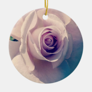 Violet Rose Ceramic Ornament