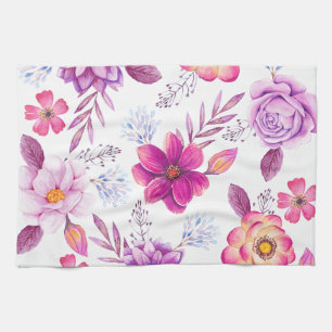 Violet rose kitchen towel