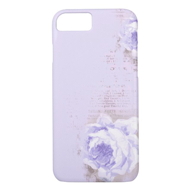 violet rose on old newspaper Case-Mate iPhone case (Back)