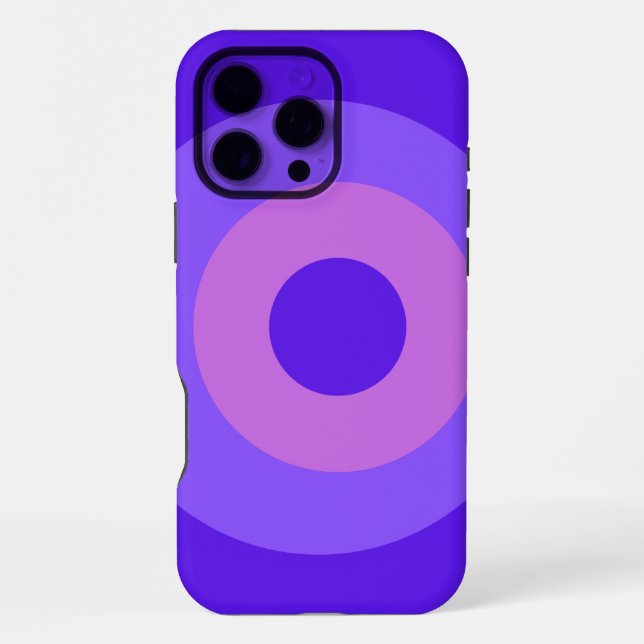 Violet Round Apple iPhone 16 Pro Max Case (Back)