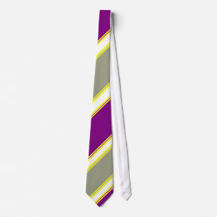 Violet Sage and Buttercup University Stripe Tie