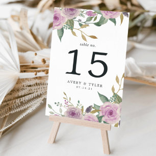 Violet & Sage Table Number Card