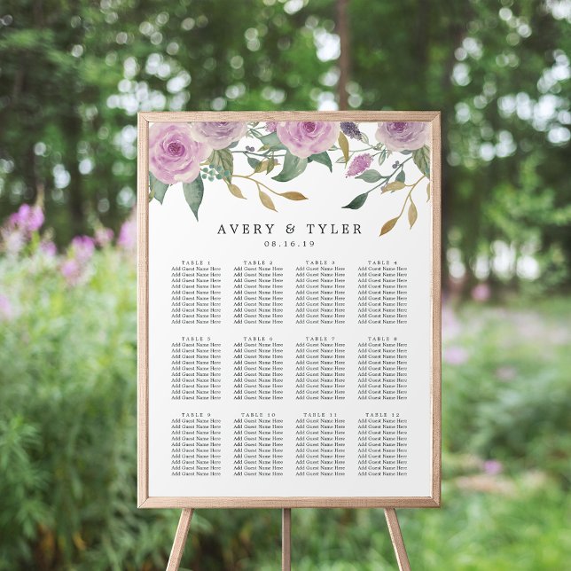 Violet & Sage Wedding Seating Chart (Creator Uploaded)