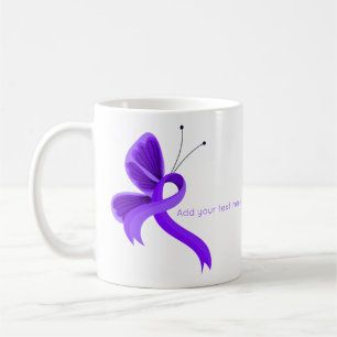 Violet Sensibilisation Ruban Papier à café Mug