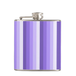 Violet shadow stripes hip flask