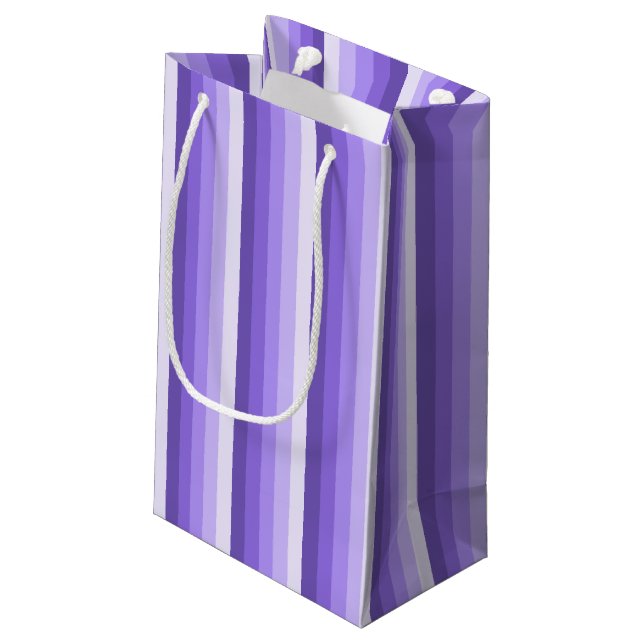 Violet shadow stripes small gift bag (Back Angled)
