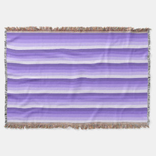 Violet shadow stripes throw blanket