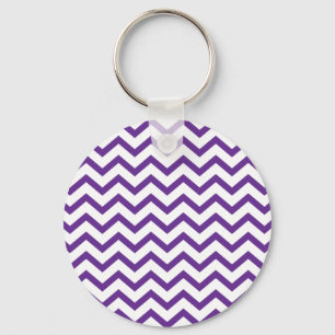 Violet shevron pattern keychain