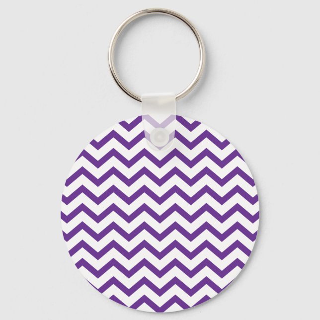 Violet shevron pattern keychain (Front)