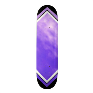 Violet Skies Clouds Purple Black Customizable Deck Skateboard