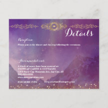 Violet Sky Gold Moon Enclosure Card