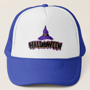 Violet spooky Hallowen Trucker Hat