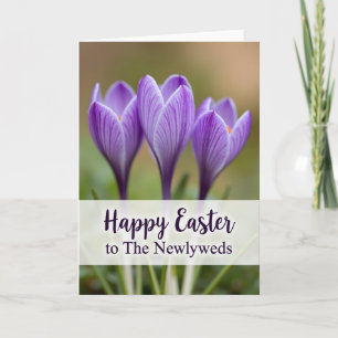 Violet Spring Newlyweds Easter Card