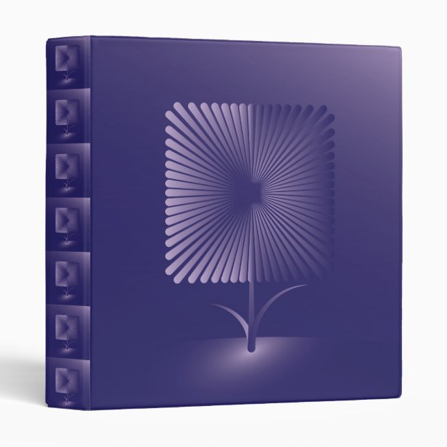 Violet square flower binder (Front/Spine)