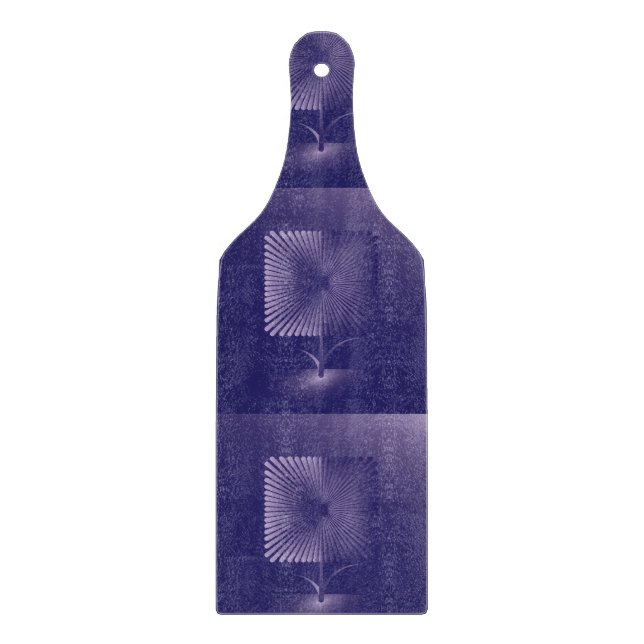 Violet square flower cutting board (Front)