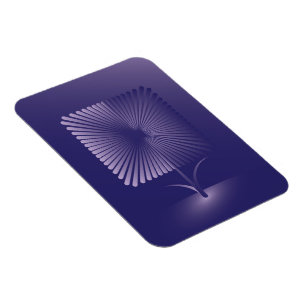 Violet square flower magnet