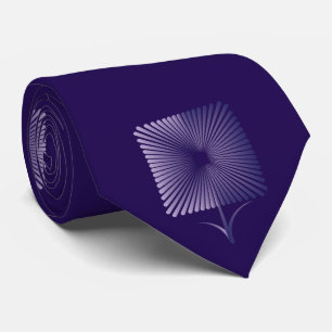 Violet square flower tie