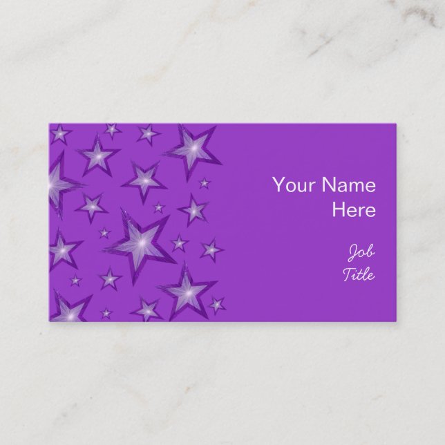 Violet Stars carte de visite côté pourpre (Devant)