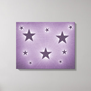Violet Stars in the Night Sky Canvas Print