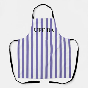 Violet Striped Uff Da All-Over Print Apron