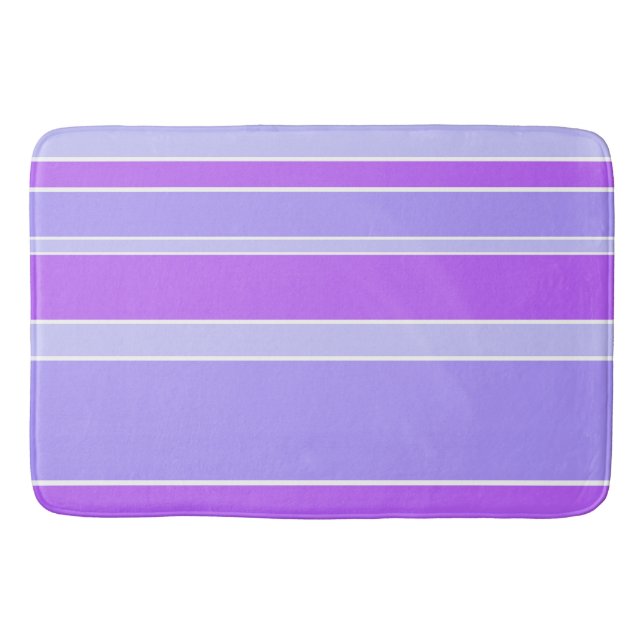 Violet stripes bath mat (Front)