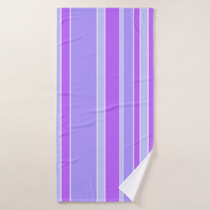 Violet stripes bath towel