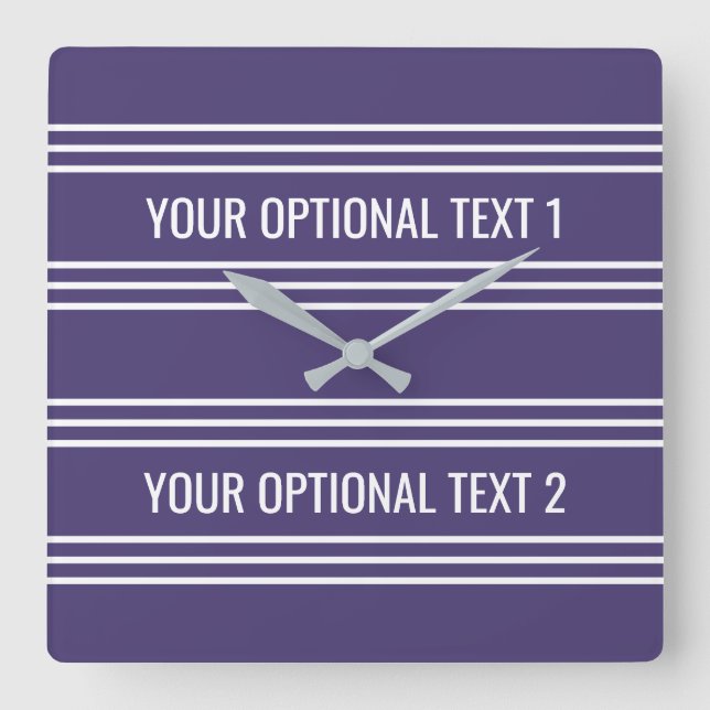 Violet Stripes custom wall clock (Front)