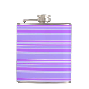 Violet stripes hip flask
