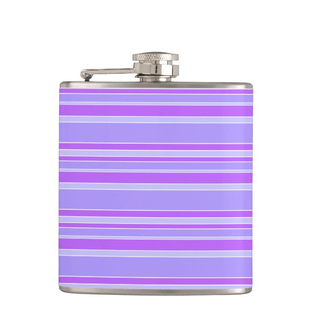 Violet stripes hip flask (Front)