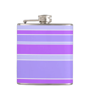 Violet stripes hip flask