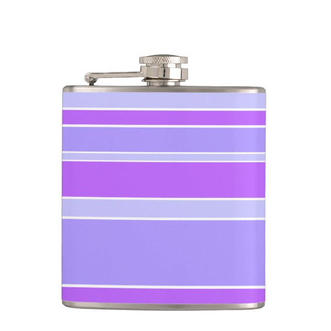 Violet stripes hip flask (Front)
