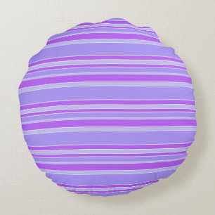 Violet stripes round pillow