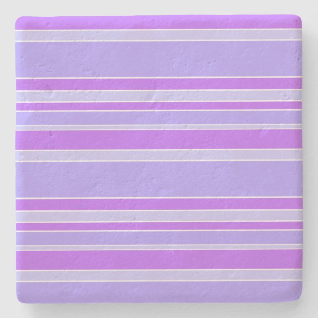 Violet stripes stone coaster (Front)