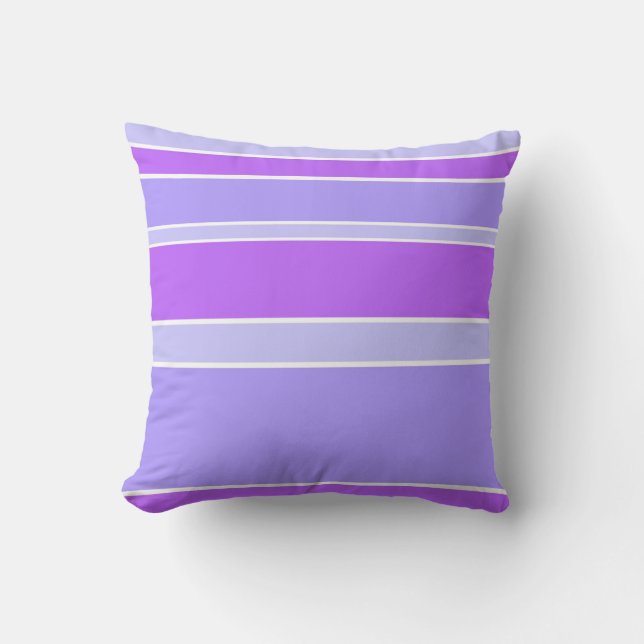 Violet stripes throw pillow (Front)