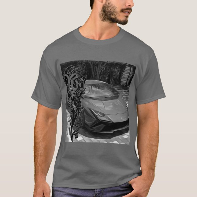 Violet style tribal oil blacklyon design 2 T-Shirt (Front)