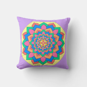 Violet Summer Reversible Throw Pillow