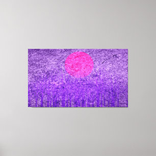 Violet Sunset Abstract Painting 3 Canvas Print