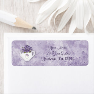 Violet Teapot Address Label