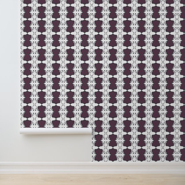 Violet Tendrilled Petals Wallpaper (Application)