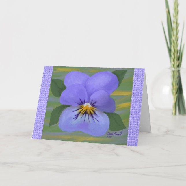 Violet Thinking Of You Card (Large Print) (Front)