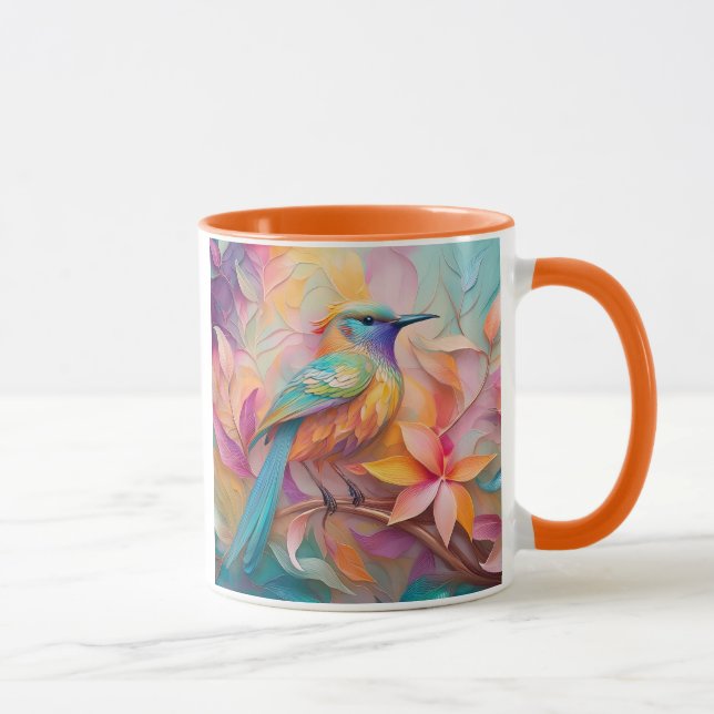 Violet Throated Songbird Fantasy Bird Mug (Right)