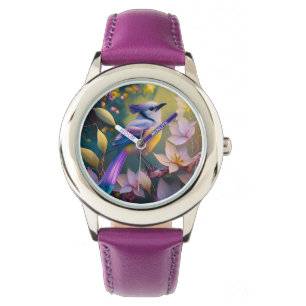 Violet Tufted Yellow Breasted Fantasy Bird Watch
