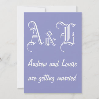 Violet Tulip & White Wedding Invitation