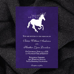 Violet Unicorn Faire-part de mariage