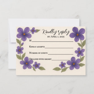 Violet Veil RSVP Card