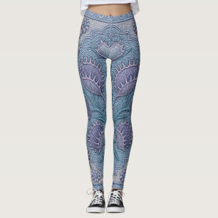 Violet Venus Fly Trap Scarf Leggings