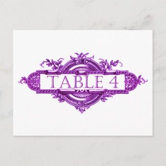 Violet Vintage Mariage Numéro de table de réceptio