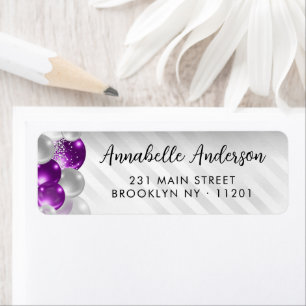 Violet violet argent Parties scintillant Ballons A