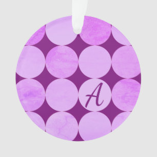 Violet, Violet Magenta et Cercles roses Monogramme